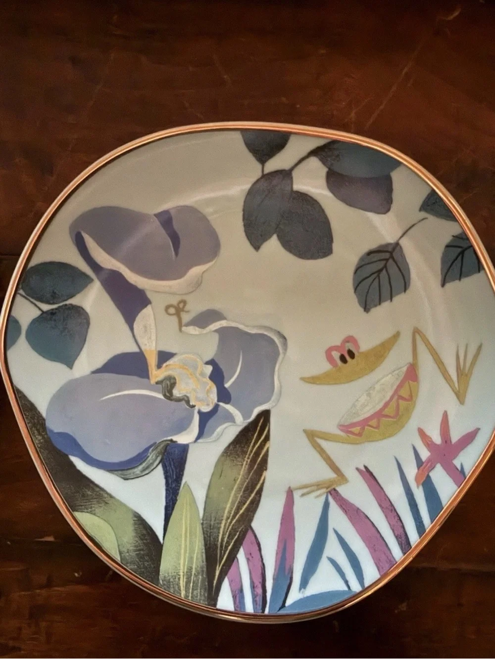 Disney Floral Alice in Wonderland Dessert Plates Pastel Pink, Blue & Purple